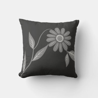 Enkele Mid Century Daisy Houtskool Kussen