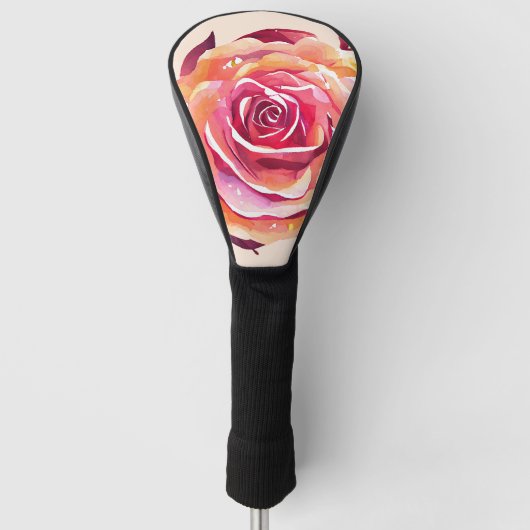 Enkele mooie grote roze roze roze roze roze golfheadcover (Voorkant)