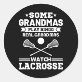 Enkele oma's spelen bingo Real Grandmas Watch Lacr Ronde Sticker (Voorkant)