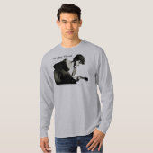 Enkele onafgewerkte, lange hoes T T-shirt (Voorkant volledig)