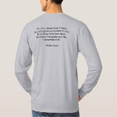 Enkele onafgewerkte, lange hoes T T-shirt (Achterkant)