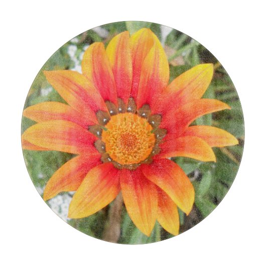 Enkele oranje bloem snijplank (Voorkant)