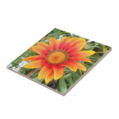 Enkele oranje bloem tegeltje (Zijkant)