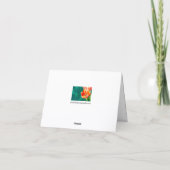 Enkele oranje tulp kaart (Achterkant)