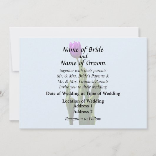 Enkele Paarse Tulp Kaart (Voorkant)