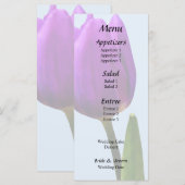 Enkele Paarse Tulp Menu (Voorkant / Achterkant)