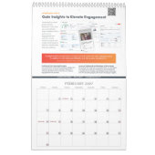 Enkele pagina 18 maanden Kalender, Wit Kalender (Feb 2027)