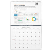 Enkele pagina 18 maanden Kalender, Wit Kalender (Mar 2027)