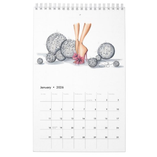 Enkele pagina SmallCalendar, wit Kalender (Jan 2026)