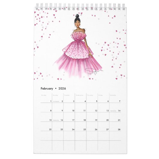 Enkele pagina SmallCalendar, wit Kalender (Feb 2026)