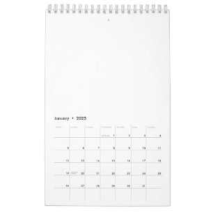 Enkele pagina SmallCalendar, wit Kalender