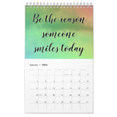 Enkele pagina SmallCalendar, witte, positieve agen Kalender (Jan 2026)