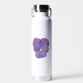 Enkele pansy bloom water fles (Voorkant)