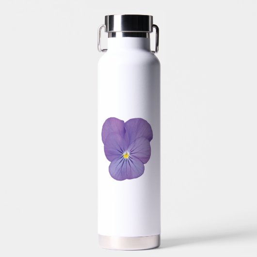 Enkele pansy bloom water fles (Voorkant)