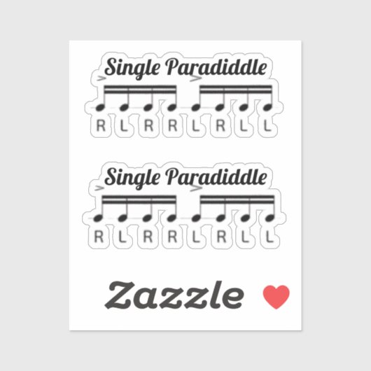 enkele paradiddle stickers (Vel)