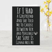 Enkele Pickleball Speler Kaart Grappige Pickleball (Gele Bloem)