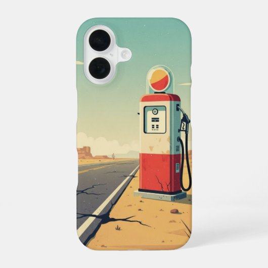 Enkele pompstop iPhone 16 hoesje (Achterkant)