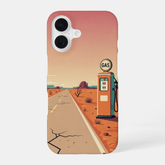 Enkele pompstop iPhone 16 hoesje (Achterkant)