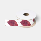 Enkele rode blad satijnen lint (Spoel)