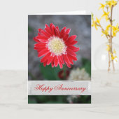 Enkele rode bloem Huwelijksverjaardag Groet Kaart (Gele Bloem)