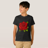 Enkele Rode Roos T-shirt (Voorkant volledig)