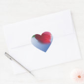Enkele rode tulp bloem hart sticker (Envelop)