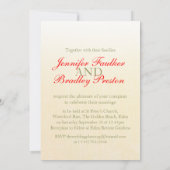 Enkele rode tulp kunst bruiloft uitnodiging (Achterkant)