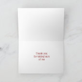 Enkele rode tulp voor liefde en zorg kaart (Binnen)