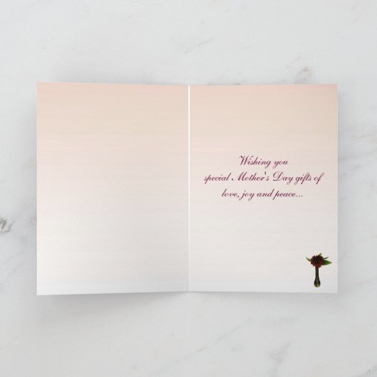 Enkele rode zonnebloem Moederdag Kaart (Binnen)