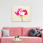 Enkele Roos Kunst Fotoprente Canvas Afdruk (Insitu (Woonkamer))