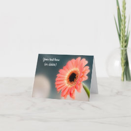 Enkele roze Gerbera wenskaart Kaart