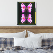 Enkele Roze Kosmos Bloem Abstract Canvas Afdruk (Insitu (Slaapkamer))