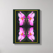 Enkele Roze Kosmos Bloem Abstract Canvas Afdruk (Voorkant)