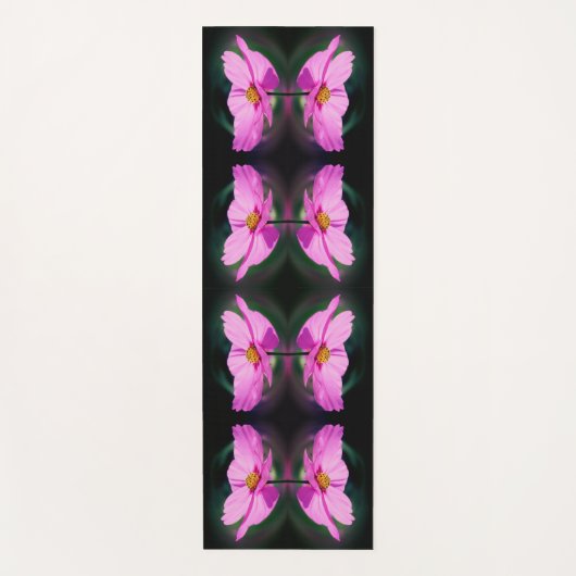 Enkele Roze Kosmos Bloem Abstract Yogamat (Voorkant)