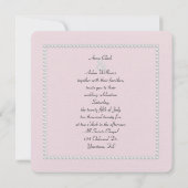 enkele roze parel op het huwelijk van seashell kaart (Achterkant)