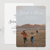 Enkele Save The Date Kaart (Voorkant / Achterkant)