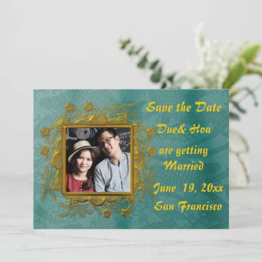 Enkele Save The Date Kaart (Staand voorkant)