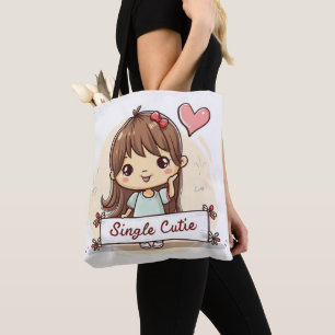 Enkele Schattige Meisje Tote Bag