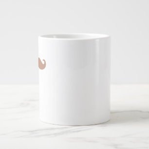 enkele snor grote koffiekop