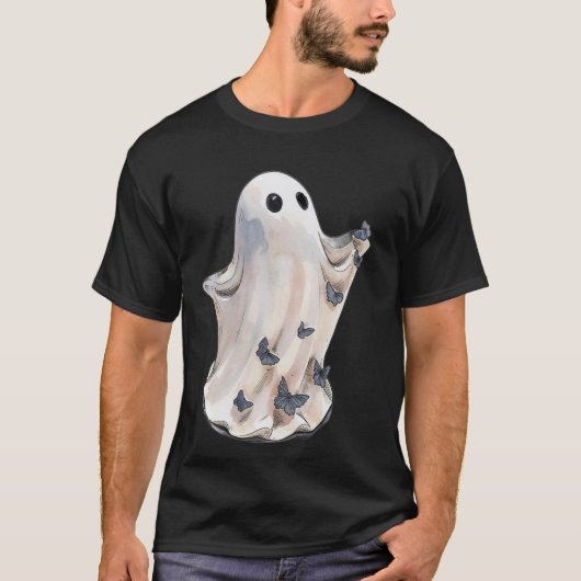 Enkele spook Halloween vlinders T-shirt (Voorkant)