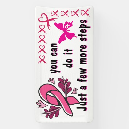 Enkele stappen Borstkanker Overlevende banner idee (Verticaal)