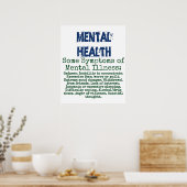 Enkele symptomen van psychische aandoeningen - psy poster (Keuken)
