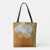 Enkele tropische orchidee bloem digitale schets tote bag (Achterkant)