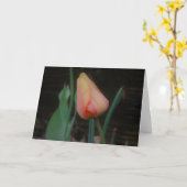 Enkele Tulp Notitiekaart (Gele Bloem)