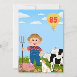 enkele verjaardagskaart 85 jaar (boerderij) feestdagenkaart