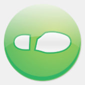 Enkele voetafdruk Stickers (Voorkant)