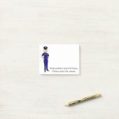 Enkele vrouwelijke Humor van de schoonmaakpolitie Post-it® Notes (Op bureau)