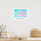 Enkele Waterlelie Poster (Keuken)