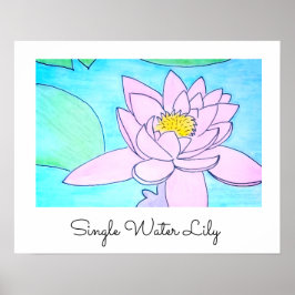 Enkele Waterlelie Poster
