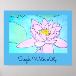 Enkele Waterlelie Poster